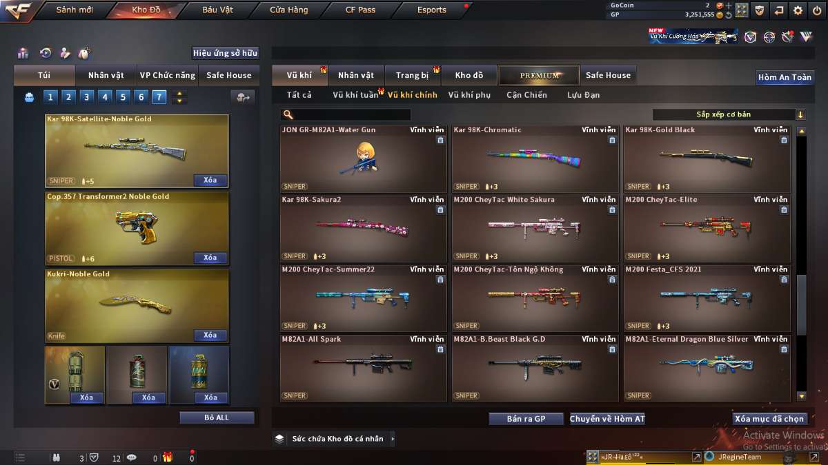 shop acc cf uy tin gia re